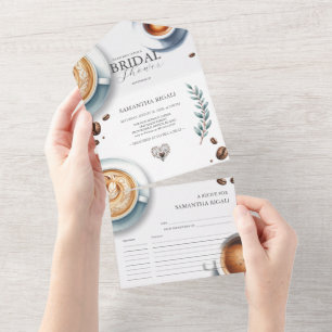 Coffee Bridal Shower Invitations L'amour brasse