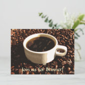 Coffee Brinner Invitation Kaart (Staand voorkant)
