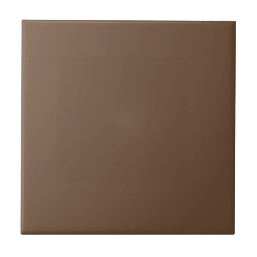 Coffee Brown Solid Color Tile Tegeltje (Voorkant)