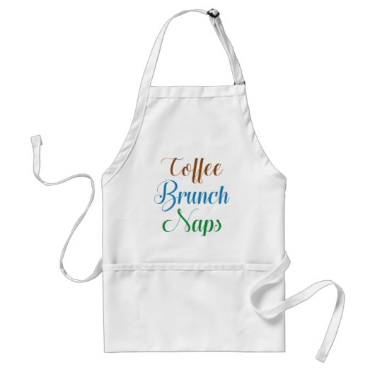 Coffee Brunch Naps Standaard Schort (Voorkant)