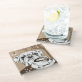 Coffee Bulldog Glazen Onderzetter (Schuin)