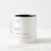 Coffee.c Programmering Tweekleurige Koffiemok (Voorkant links)