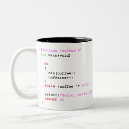 Coffee.c Programmering Tweekleurige Koffiemok