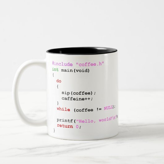 Coffee.c Programmering Tweekleurige Koffiemok (Links)