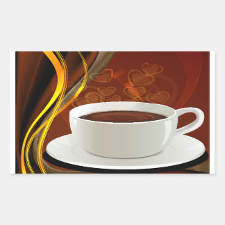 Coffee Cafe Art Rechthoekige Sticker