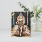 Coffee Cat Fairy op de modelbaan Briefkaart (Staand voorkant)