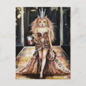 Coffee Cat Fairy op de modelbaan Briefkaart (Voorkant)