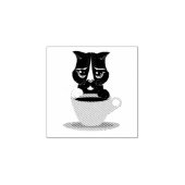 COFFEE CAT RUBBER STAMPS 	RUBBERSTEMPEL (Afrduk)