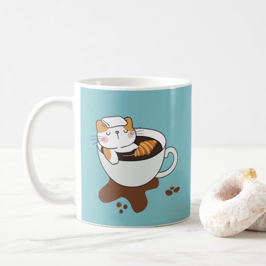 Coffee Cat Spa Koffiemok (Met donut)