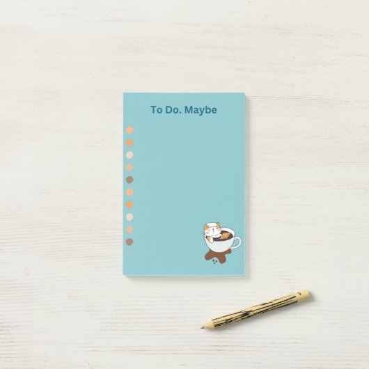 Coffee Cat Spa Post-it® Notes (Op bureau)