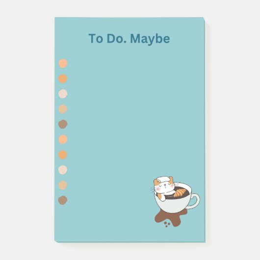 Coffee Cat Spa Post-it® Notes (Voorkant)