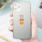 Coffee Cat Sticker (Telefoon)