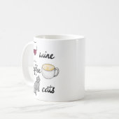 Coffee Cats Amoureux des chats Mug (Devant gauche)
