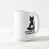 Coffee, Cats, and Self-Care Koffiemok (Voorkant rechts)
