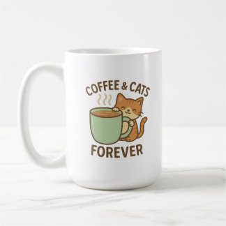Coffee & Cats Forever Cute Cat Mug ☕🐾 Koffiemok