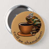 Coffee Chameleon Ronde Button 4,0 Cm (Voorkant /achterkant)