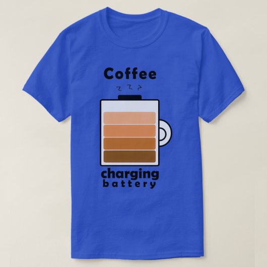Coffee Charge Battery 2 T-shirt (Design voorkant)