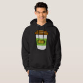 Coffee Charging  Battery Graphic Plus Size Hoodie (Voorkant volledig)