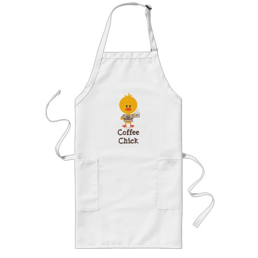Coffee Chick Apron Lang Schort (Voorkant)