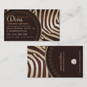 Coffee Choc Zebra Design avec Cartes de visite de  (Devant / Derrière)