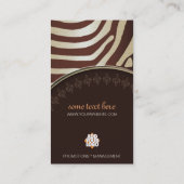 Coffee Choc Zebra Stijlvol met Logo Visitekaartjes (Achterkant)
