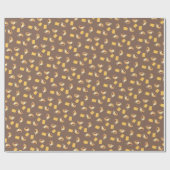 Coffee Chocolate Biscuits Pattern Taupe Brown Food Cadeaupapier (Vlak)