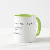 Coffee code mok voor softwareontwikkelaars (Voorkant rechts)