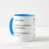 Coffee code mok voor softwareontwikkelaars (Voorkant links)