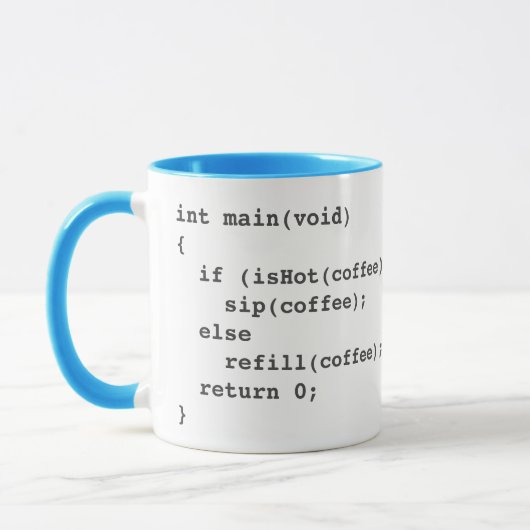 Coffee code mok voor softwareontwikkelaars met log (Links)