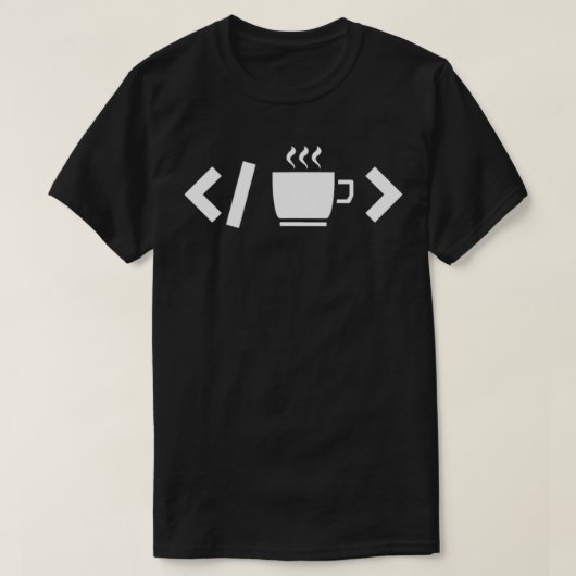 Coffee Code Web Developer Programmer Coder T-shirt (Design voorkant)