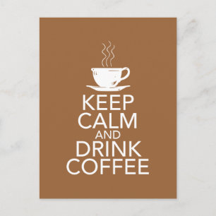 Coffee Coffee Coffee-cadeauobjecten houden Briefkaart