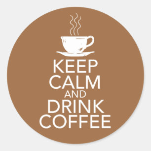 Coffee Coffee Coffee-cadeauobjecten houden Ronde Sticker