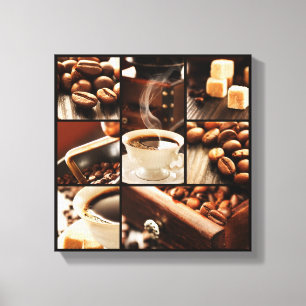 Coffee Collage Canvas Afdruk