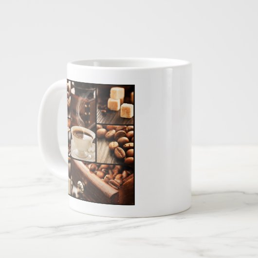 Coffee Collage Extra Grote Mok (Voorkant links)