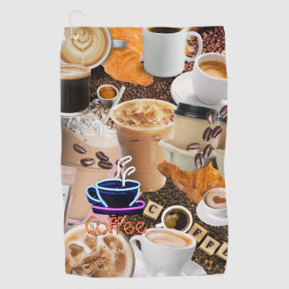 Coffee Collage Golf Handdoek