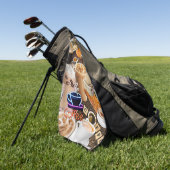 Coffee Collage Golf Handdoek (Groen)