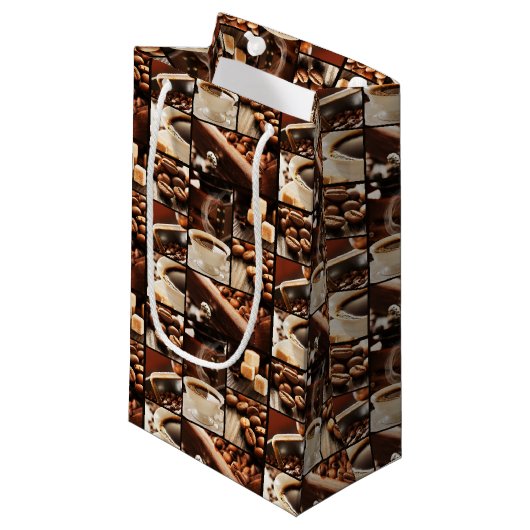Coffee Collage Klein Cadeauzakje (Voorkant Gekanteld)