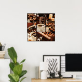Coffee Collage Poster (Thuiskantoor)