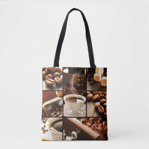 Coffee Collage Tote Bag