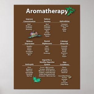 Coffee Colored Aromatherapie Chart Poster