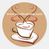 Coffee commerce publicité autocollants promotionne (Devant)