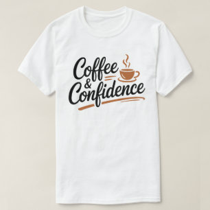 Coffee & Confidence Calligraphy T-shirt