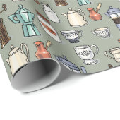 Coffee Connoisseur Caffeine Love Cadeaupapier (Rol Hoek)