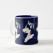 Coffee Cool Siberian Husky Cup Cool Mok (Voorkant links)