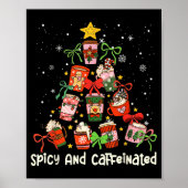 Coffee Coquette Bow Xmas Tree Christmas Scy Caffei Poster (Voorkant)