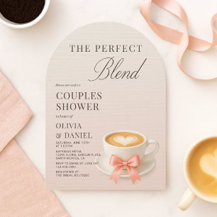 Coffee Couples Shower The Perfect Blend Coquette Kaart