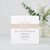 Coffee Cream invitation au baptême (Debout devant)