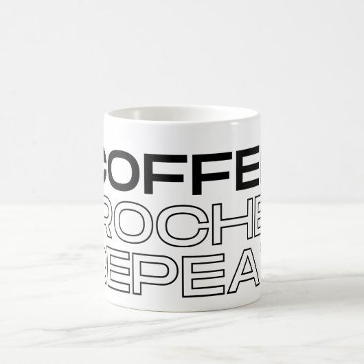 Coffee Crochet Repeat Coffee Mug (Centre)