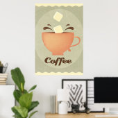 Coffee cup afbeelding poster (Thuiskantoor)