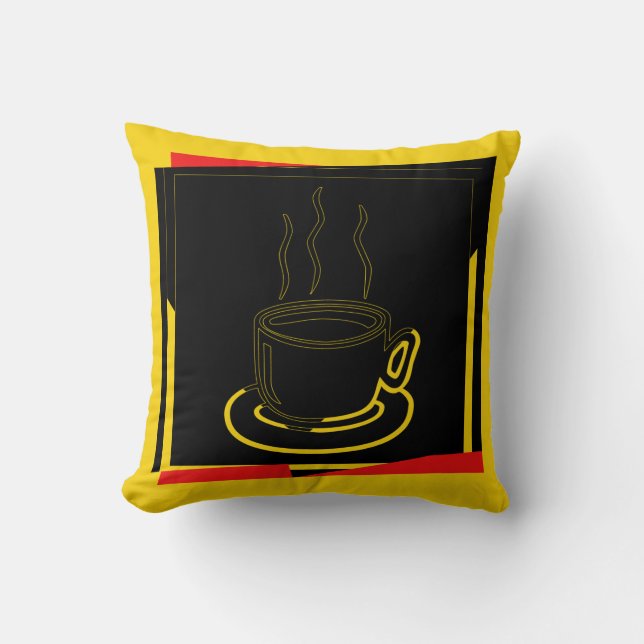Coffee Cup Art Design Coussin (Recto)
